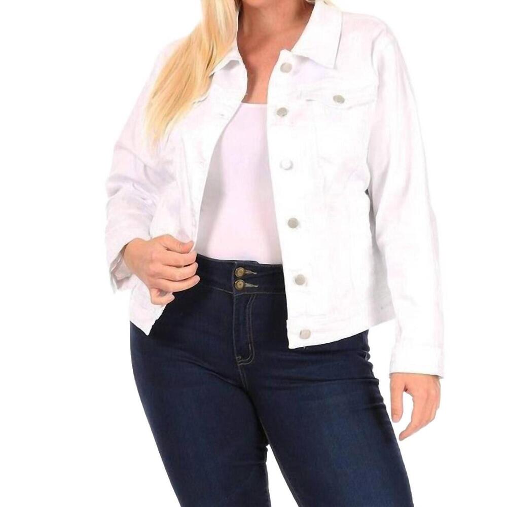 NEW NINA ROSSI here we go denim jacket in white
